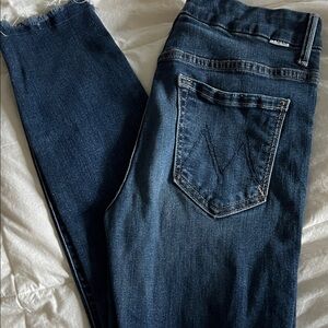 MOTHER High Waisted Looker Ankle Jeans